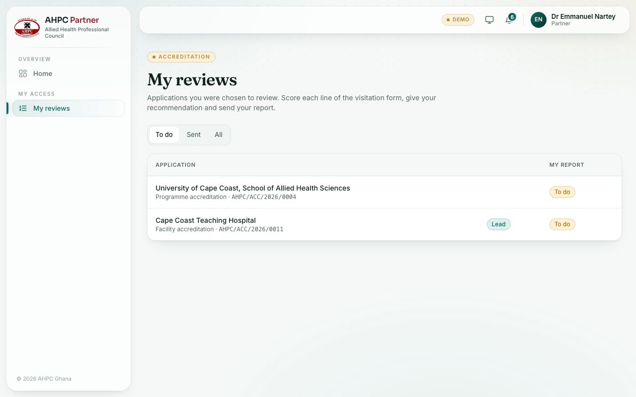 My reviews: the applications you were chosen for.