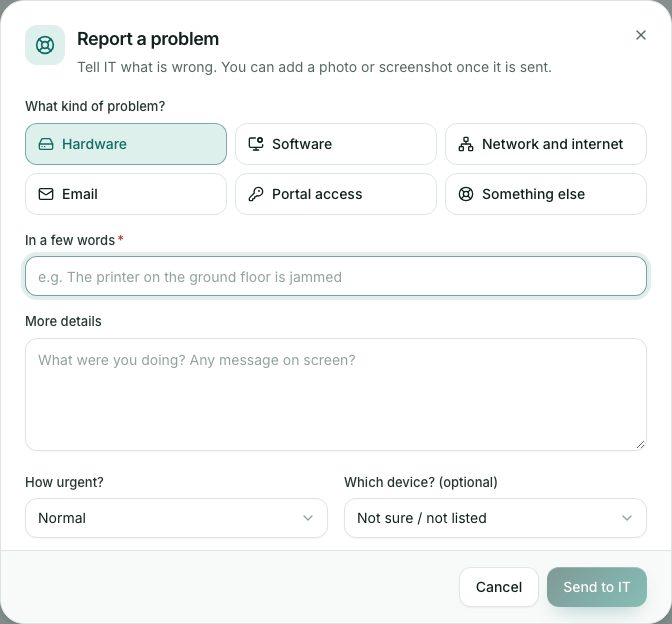 Report a problem to IT.
